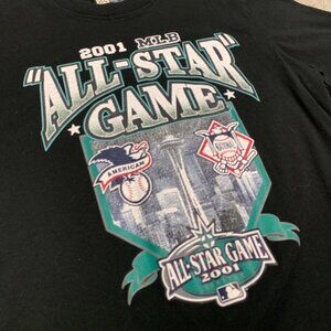 Vintage MLB All Star Game Baseball Graphic T Shirt